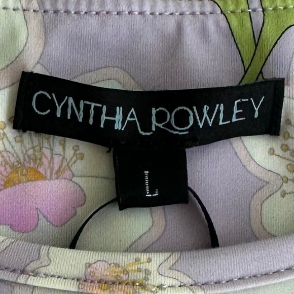 Cynthia Rowley Printed Rashguard Pink/Green Cherry Blossom Large NWT Beach Swim - Picture 8 of 16